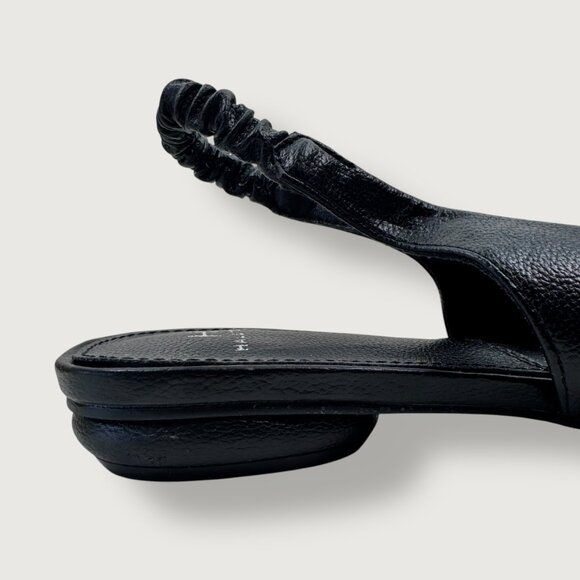 H By Halston | 10 | Pointed Toe Slingback Flats | Black | Classic | Minimalist - Picture 12 of 16